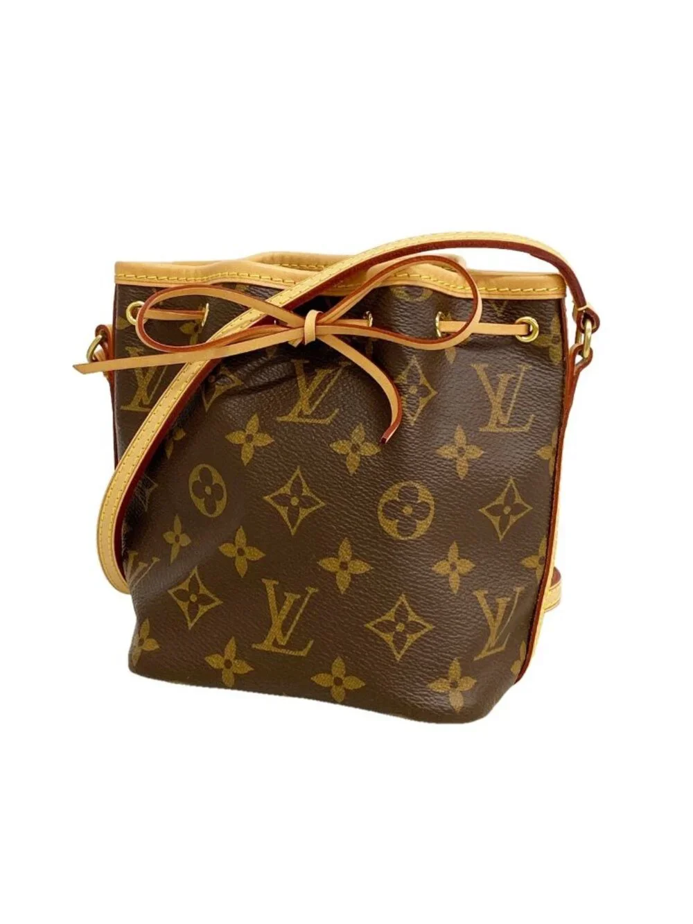 Louis Vuitton Shoulder Bag Monogram Nano Noe Brown